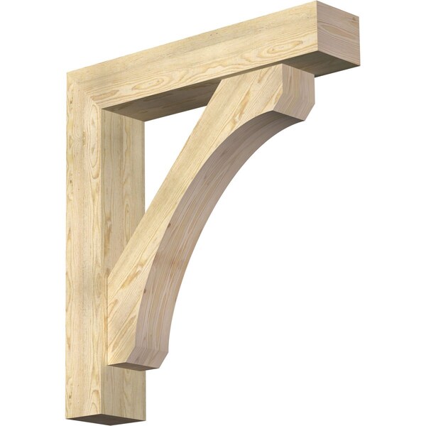 Ekena Millwork Legacy Block Rough Sawn Bracket w/ Offset Brace, Douglas Fir, 8"W x 40"D x 44"H BKT0806X40X44LEC05RDF - main